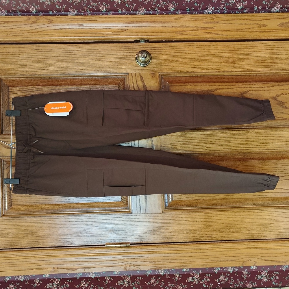 Boy's Brown Wonder Nation Pique Joggers XL (14-16)